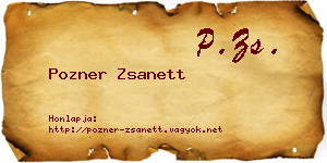 Pozner Zsanett névjegykártya